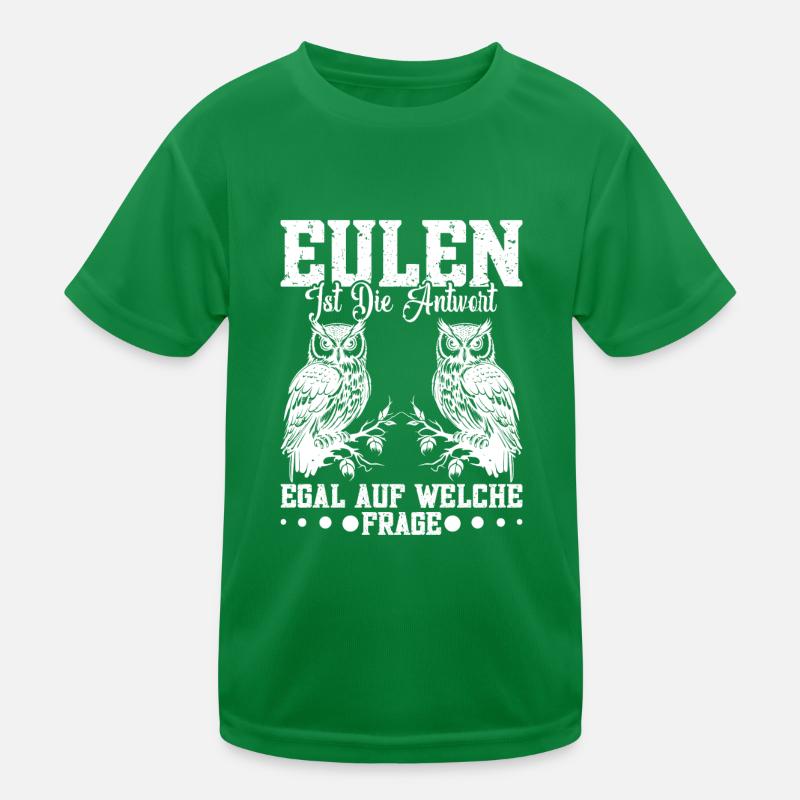 Eulenliebhaber Eulenfan Eule Eulenkostüm Eulen Kinder Funktions-T-Shirt