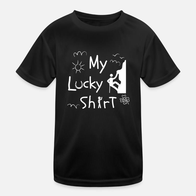 Felsklettern Bergsteiger klettern Bergsteigen Kinder Funktions-T-Shirt