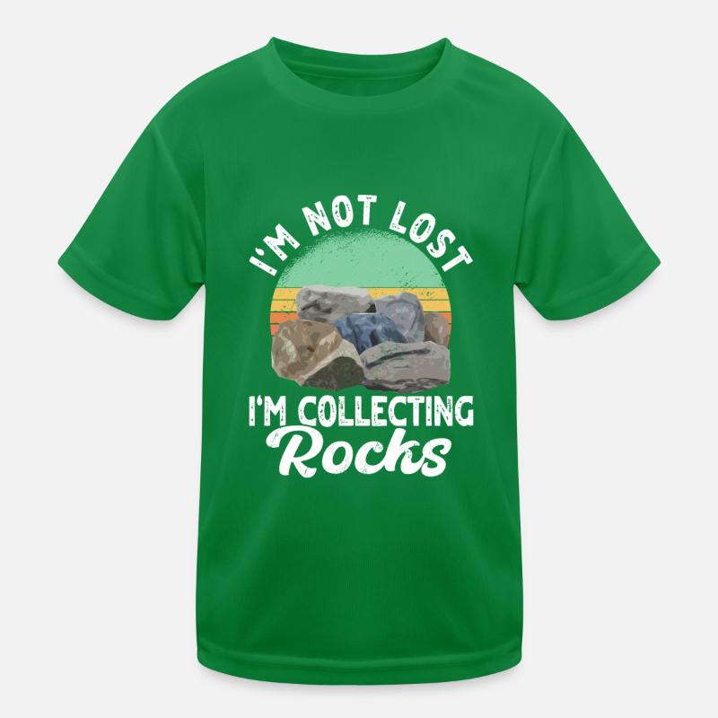 Drôle de collectionneur de pierres T-shirt sport Enfant