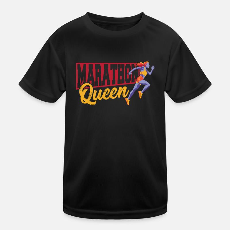 Marathon Queen Marathon Finisher Marathon Runner Kids Functional T-Shirt