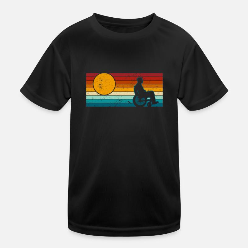 Rollstuhlfahrer Rollstuhl Behinderung Lustig Kinder Funktions-T-Shirt