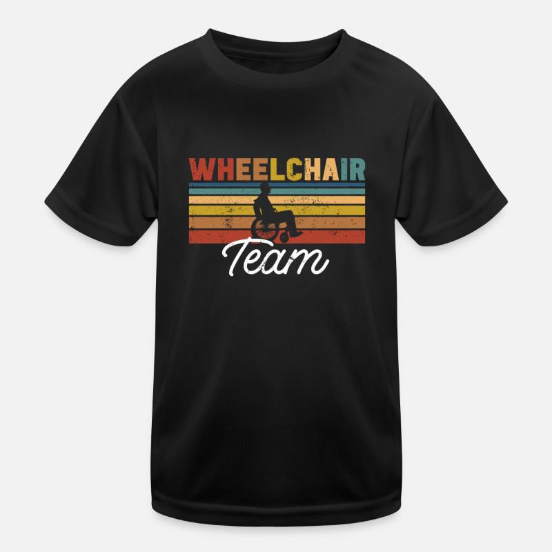 Fauteuil roulant Fauteuil roulant Handicap Drôle T-shirt sport Enfant