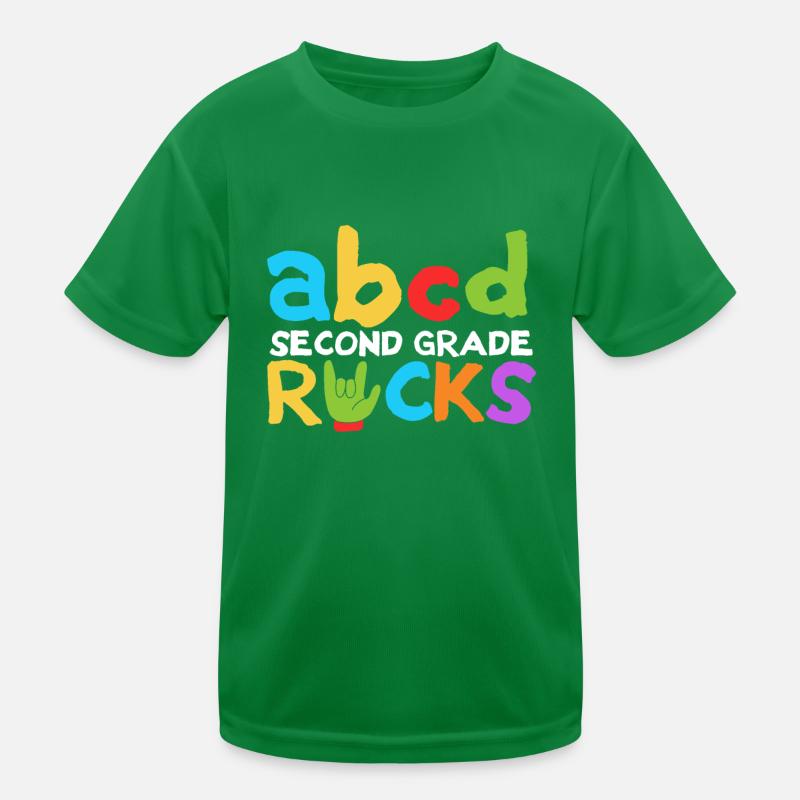 ABCD Second Grade Rocks 100e jour d’école Deuxième T-shirt sport Enfant
