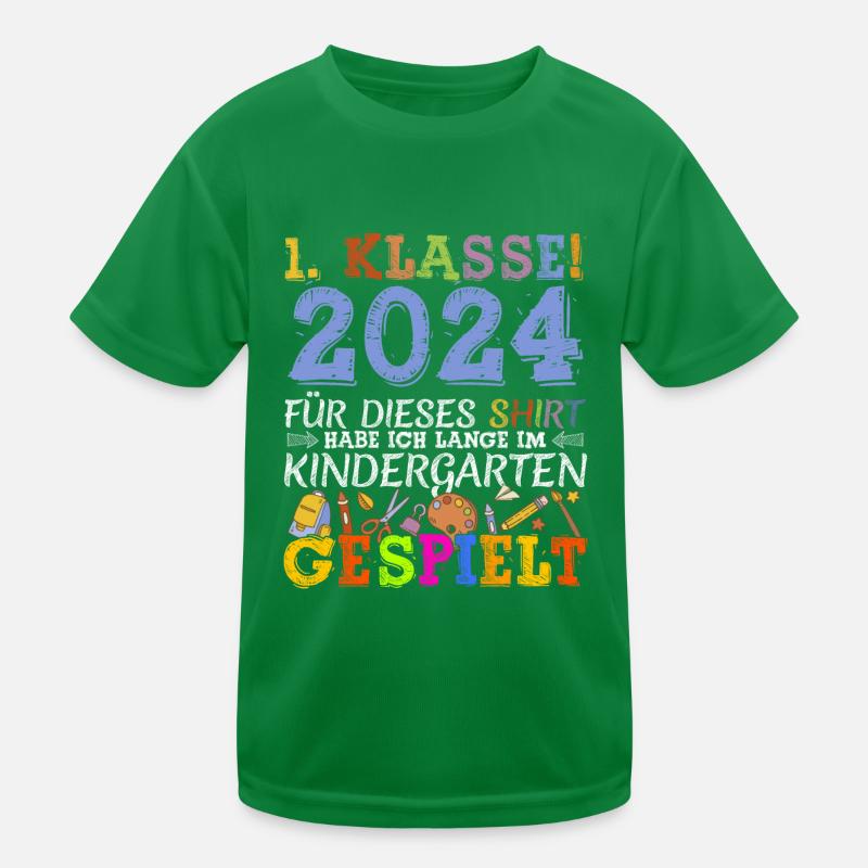 Erstklässler lange im Kindergarten 2024 Geschenk Kinder Funktions-T-Shirt