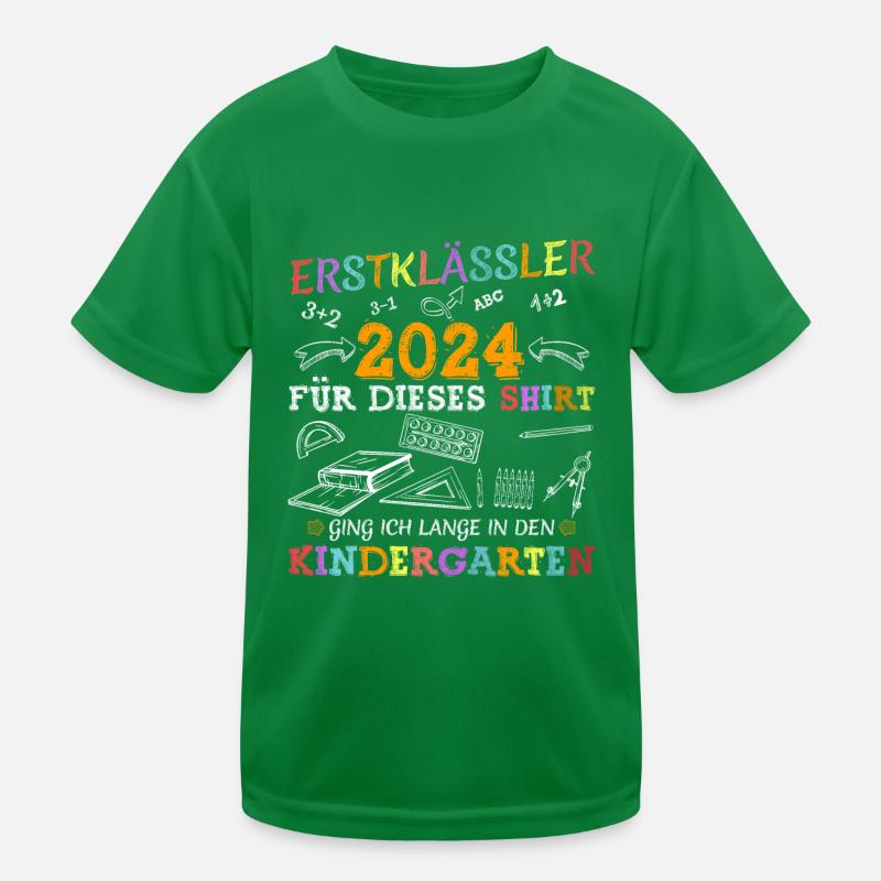 Erstklässler lange im Kindergarten 2024 Geschenk Kinder Funktions-T-Shirt