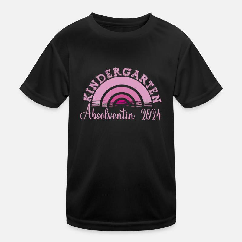 Kindergarten Absolvent 2024 Regenbogen Einschulung Kinder Funktions-T-Shirt