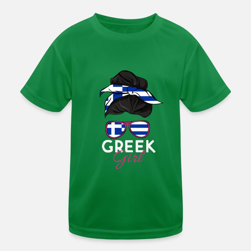 Griechisches Mädchen Kinder Funktions-T-Shirt