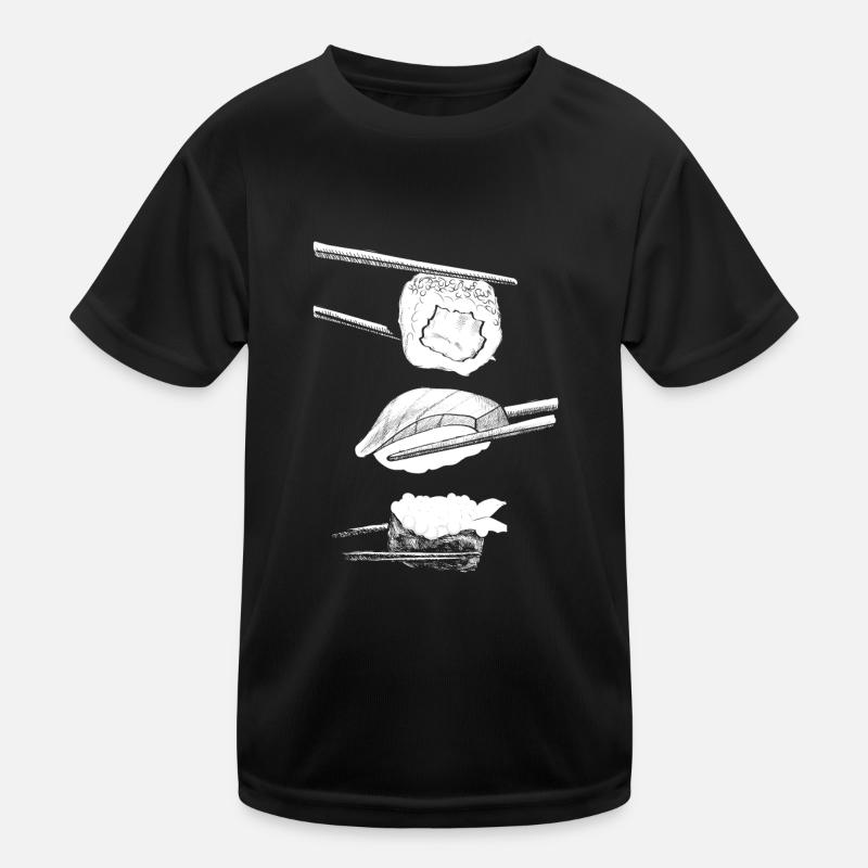 Sushi Essstäbchen Kinder Funktions-T-Shirt