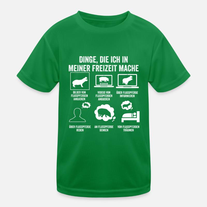 Nilpferd Flusspferd Kinder Funktions-T-Shirt