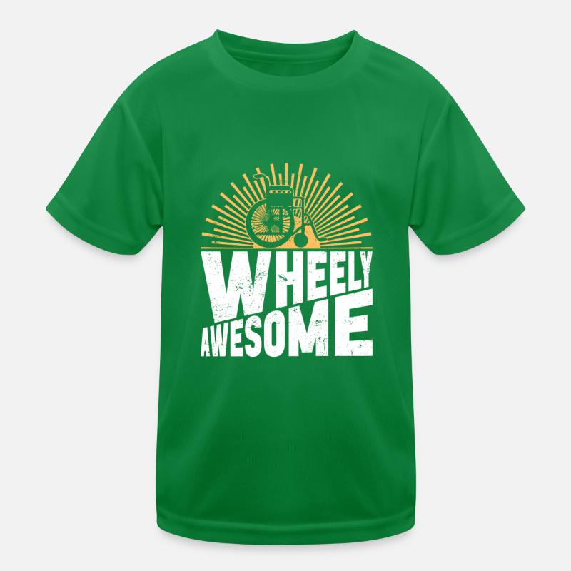 Rollstuhlfahrer Rollstuhl Behinderung Lustig Kinder Funktions-T-Shirt