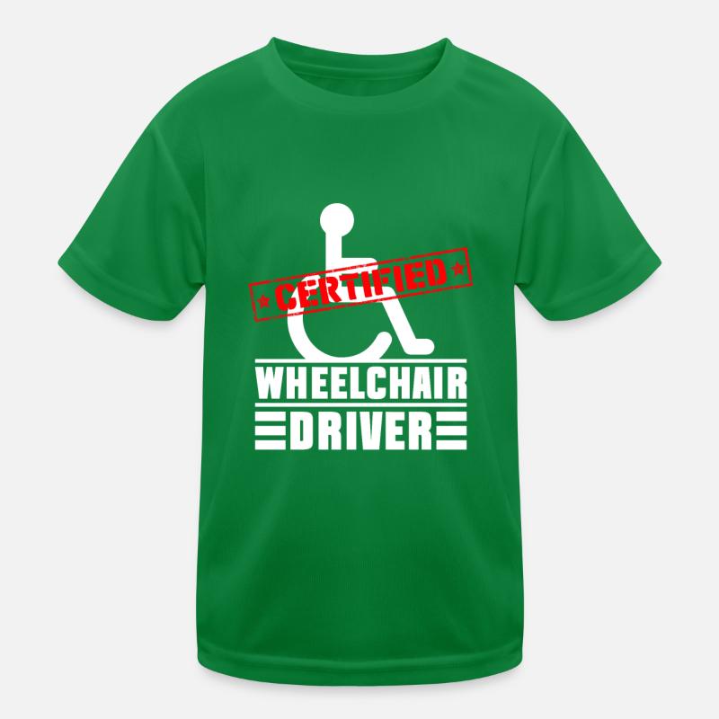 Rollstuhlfahrer Rollstuhl Behinderung Lustig Kinder Funktions-T-Shirt