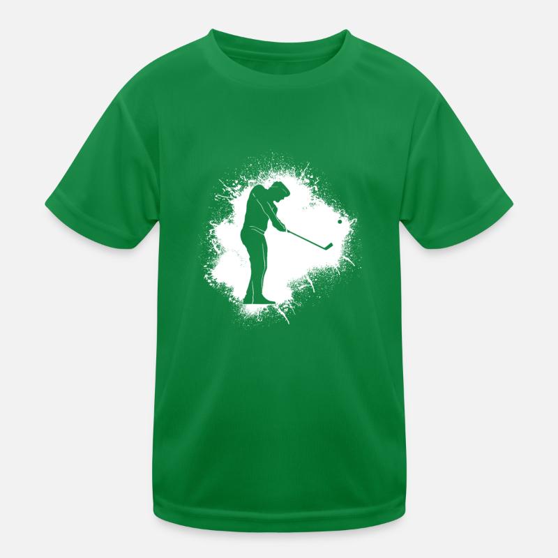 Golf Golfer Golfen Spritzen Kinder Funktions-T-Shirt