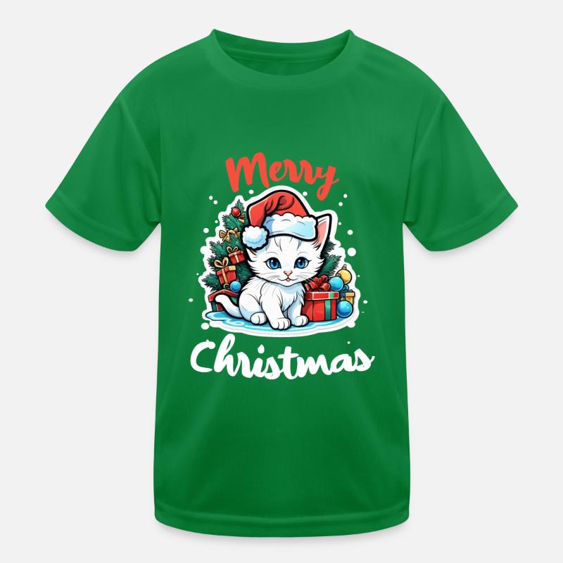 chat noel - joyeux noel T-shirt sport Enfant