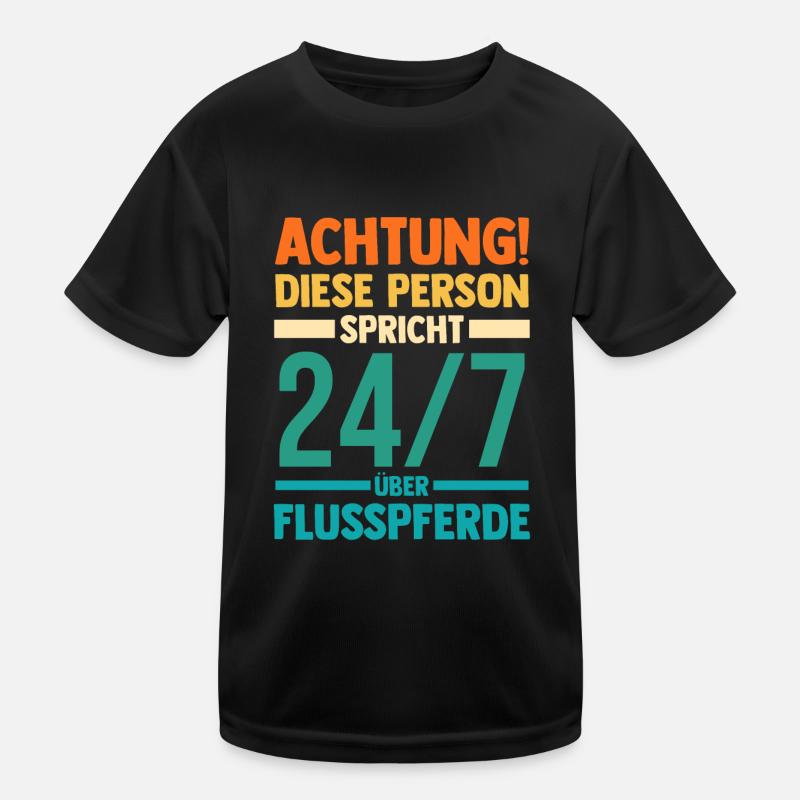 Nilpferd Flusspferd Kinder Funktions-T-Shirt