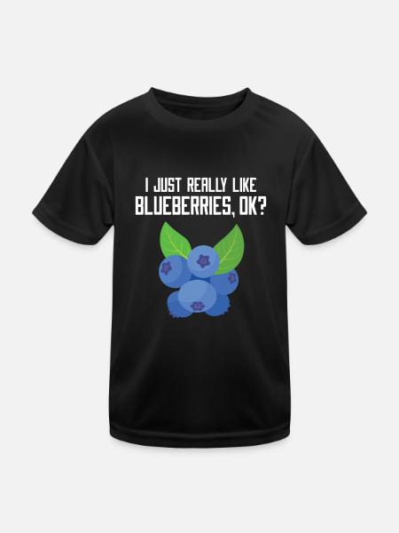 Blauberren Blauberre Geschenk - Kinder Funktions-T-Shirt - Schwarz - Vorne
