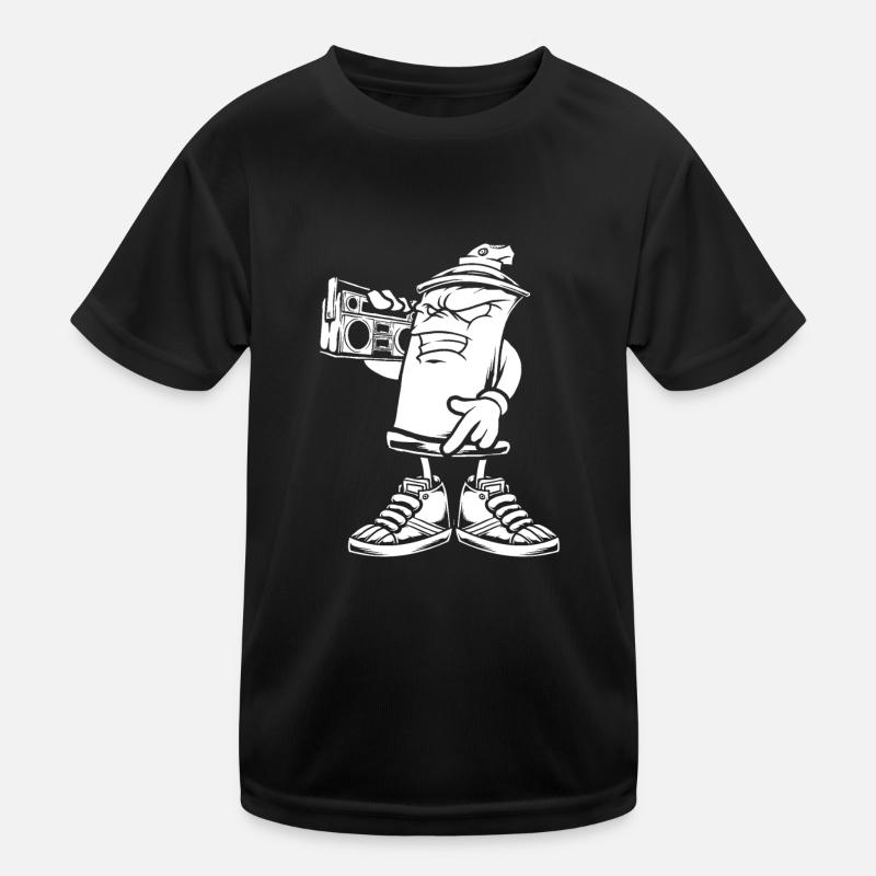 Ghettoblaster Sprühfarbe Kinder Funktions-T-Shirt