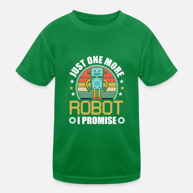 Retro Robotics Droid Builder Just One More Robot I Kinder Funktions-T-Shirt