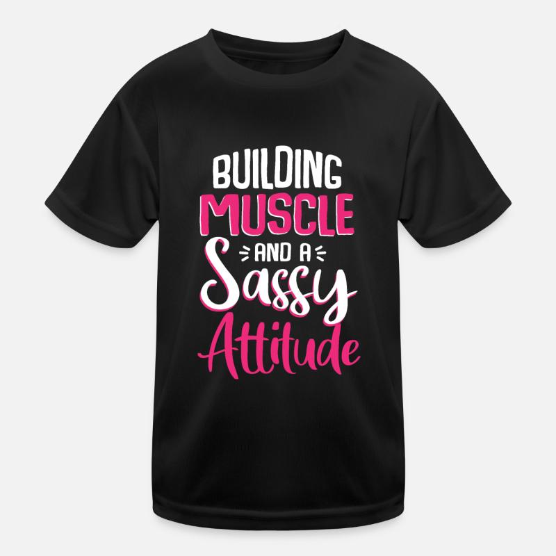 Muscles Posture effrontée - Fitness T-shirt sport Enfant
