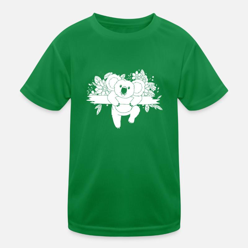 Koalabär Blumen Kinder Funktions-T-Shirt