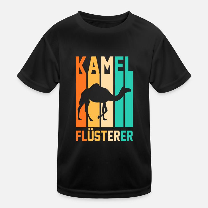 Kamel - Kinder Funktions-T-Shirt - Schwarz