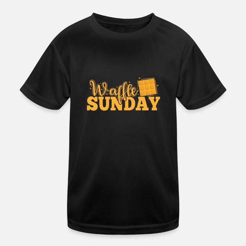 Waffle Sunday Snack Pastry Dough Baker Kids Functional T-Shirt