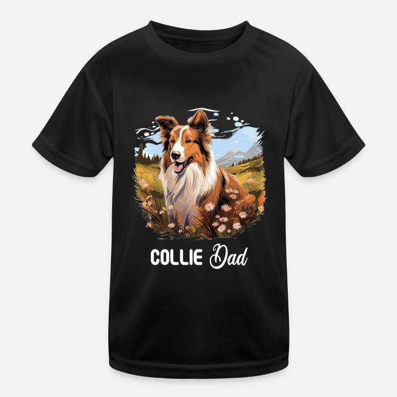 Dog Collie Kids Functional T-Shirt