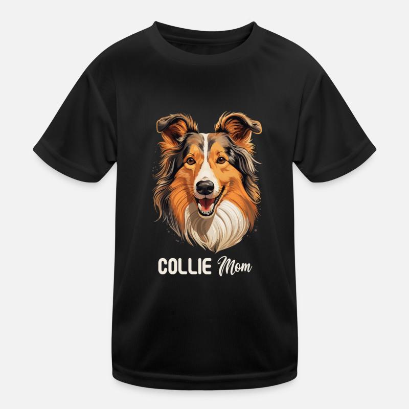 Dog Collie Kids Functional T-Shirt