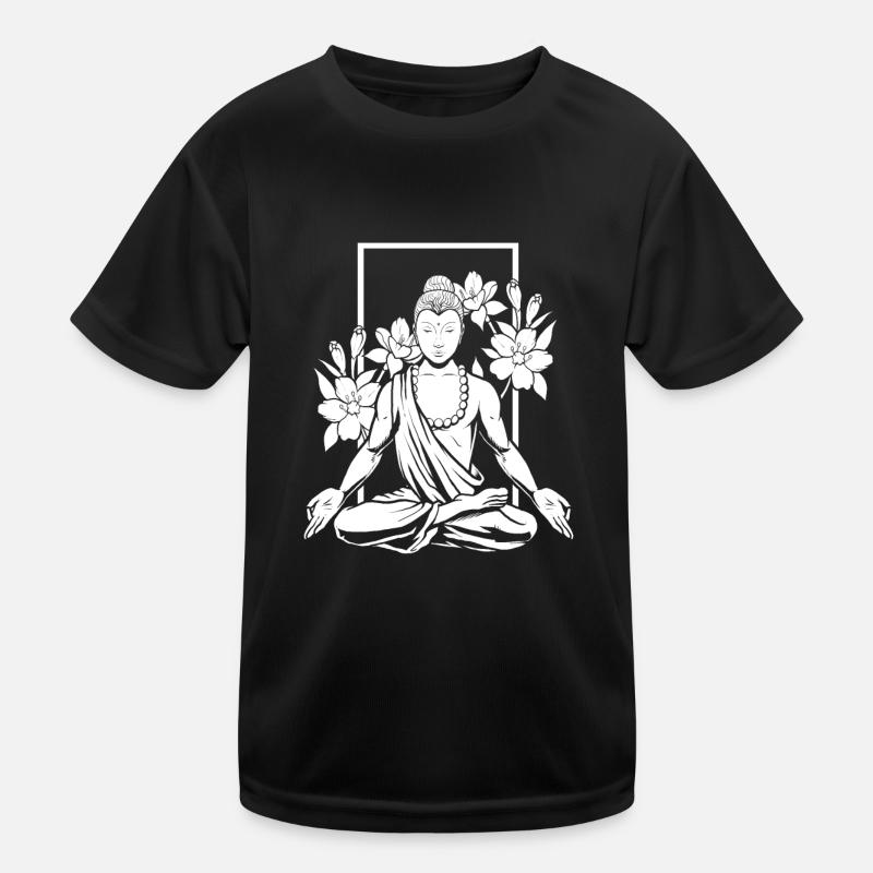 Buddha Buddhist Blumen Kinder Funktions-T-Shirt
