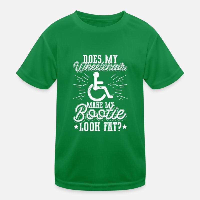 Rollstuhlfahrer Rollstuhl Behinderung Lustig Kinder Funktions-T-Shirt