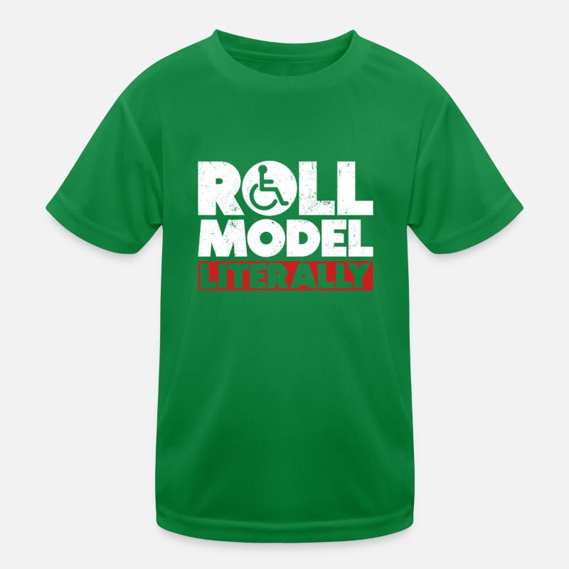 Rollstuhlfahrer Rollstuhl Behinderung Lustig Kinder Funktions-T-Shirt