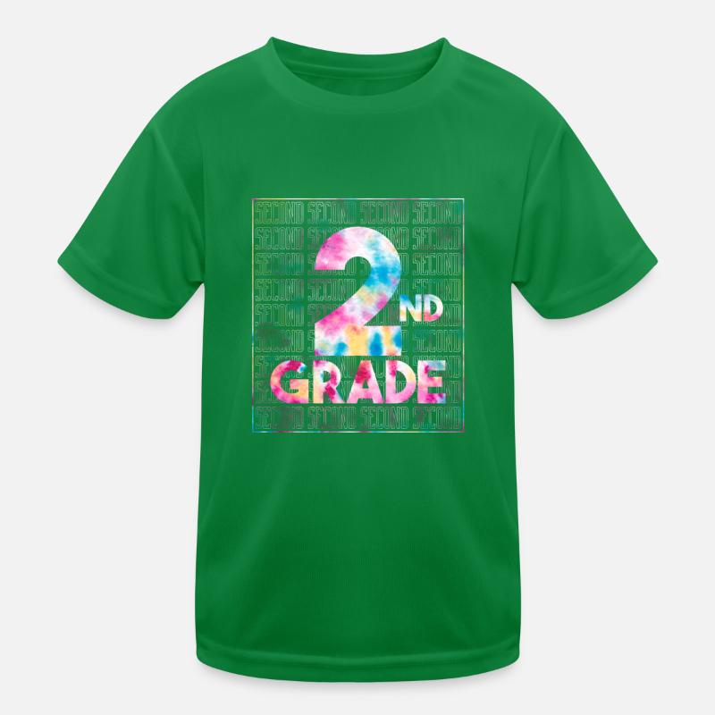 Tie Dye 2. Klasse Typografie Team Zweitklässler Kinder Funktions-T-Shirt