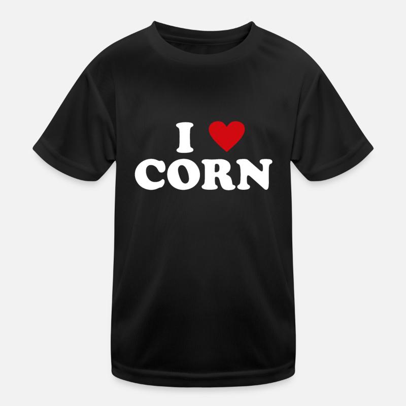 Herz Farmer - Ich Liebe Corn Kinder Funktions-T-Shirt