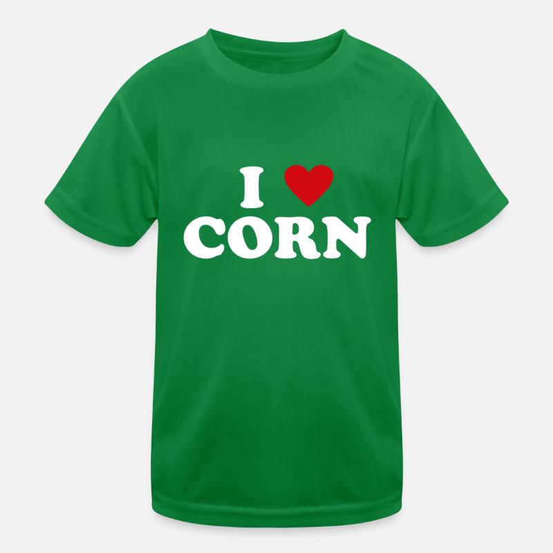 Herz Farmer - Ich Liebe Corn Kinder Funktions-T-Shirt