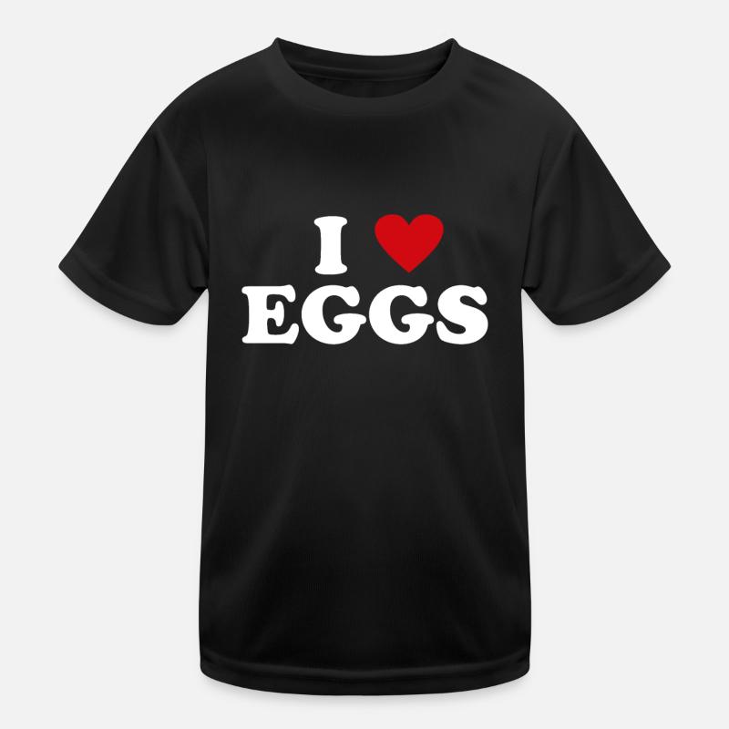 Herz Farmer - Ich Liebe Egg Kinder Funktions-T-Shirt