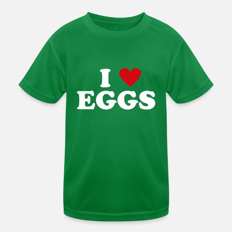 Herz Farmer - Ich Liebe Egg Kinder Funktions-T-Shirt