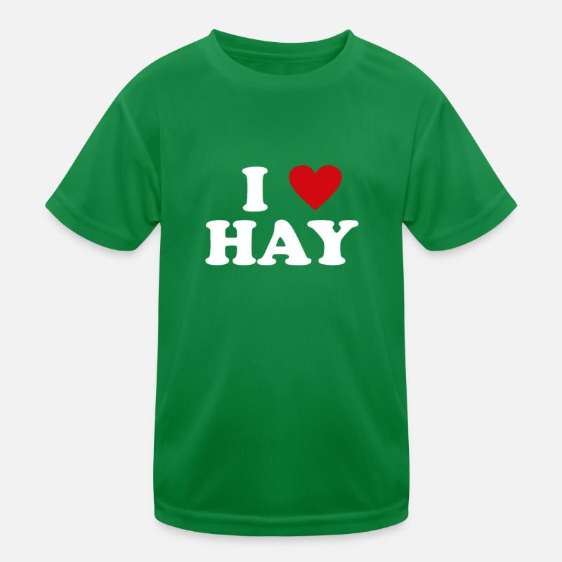Herz Farmer - Ich Liebe Hay Kinder Funktions-T-Shirt