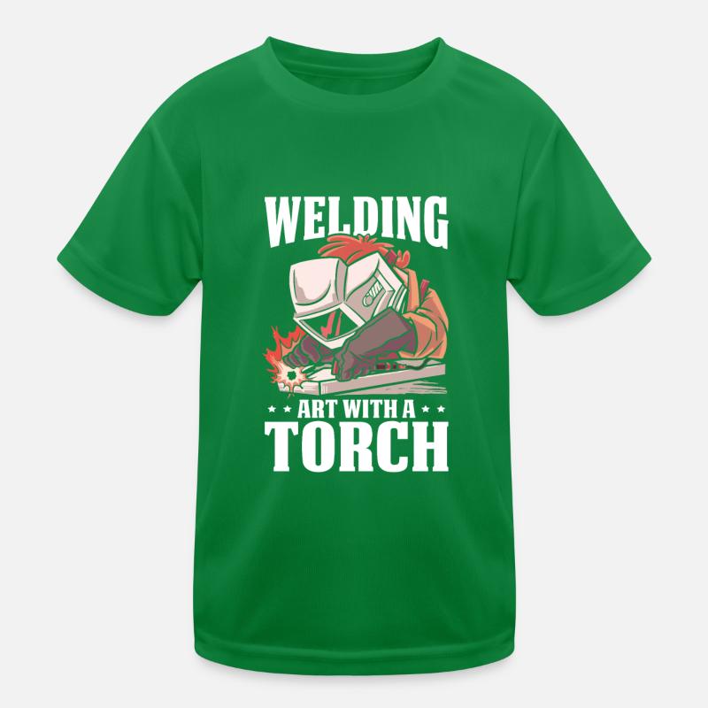 Welding Art Torch Arc Welding Welding Kids Functional T-Shirt