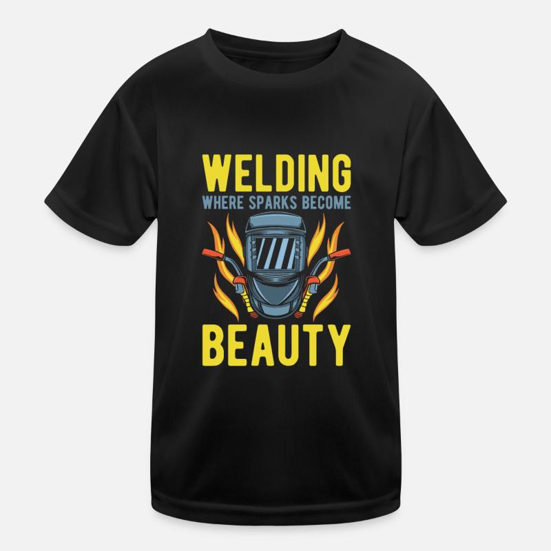 Soudeuse de soudage Les étincelles de soudage deviennent une beauté T-shirt sport Enfant