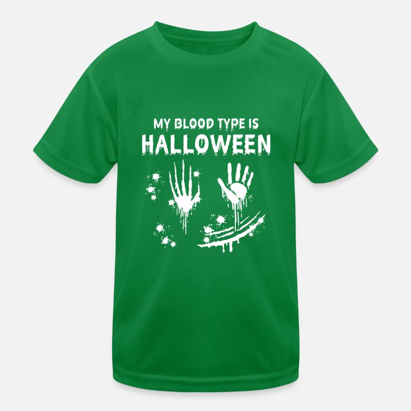 Funny Halloween - My Blood Type Is Halloween Kinder Funktions-T-Shirt