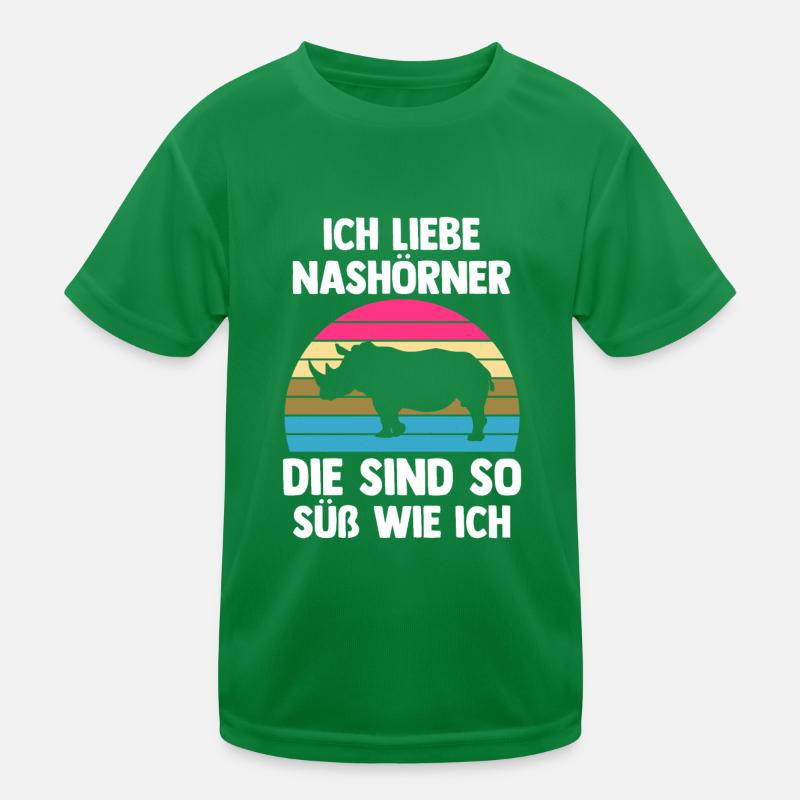 Nashorn Kinder Funktions-T-Shirt