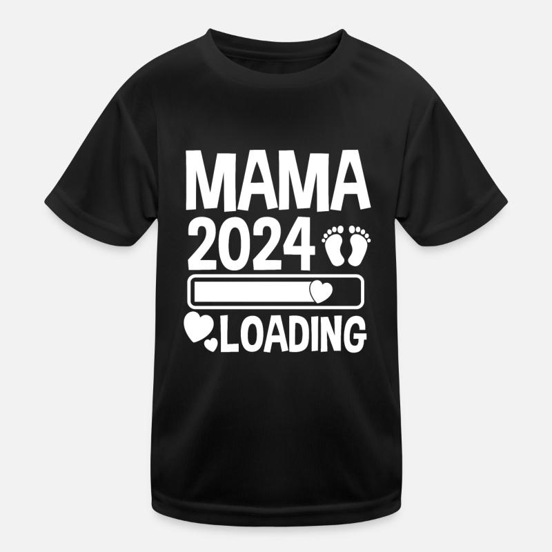 Werdende Mama 2024 Kinder Funktions-T-Shirt