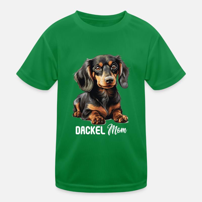 Hund Dackel Kinder Funktions-T-Shirt