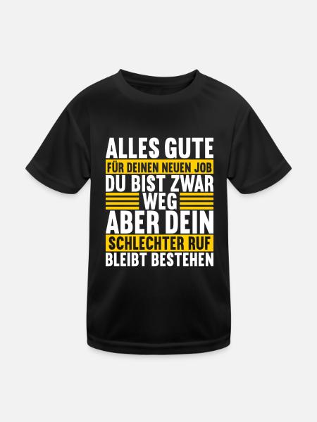 Abschiedsgeschenk Kollege Jobwechsel - Kinder Funktions-T-Shirt - Schwarz - Vorne