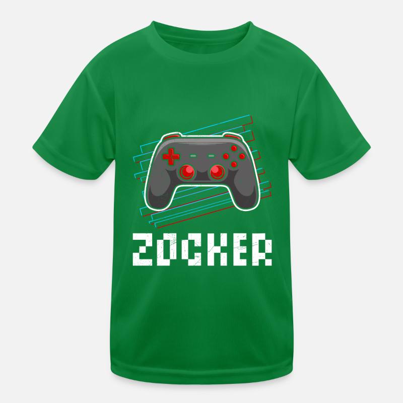 Gamer Zocker Videospiele Controller Spielekonsole Kinder Funktions-T-Shirt