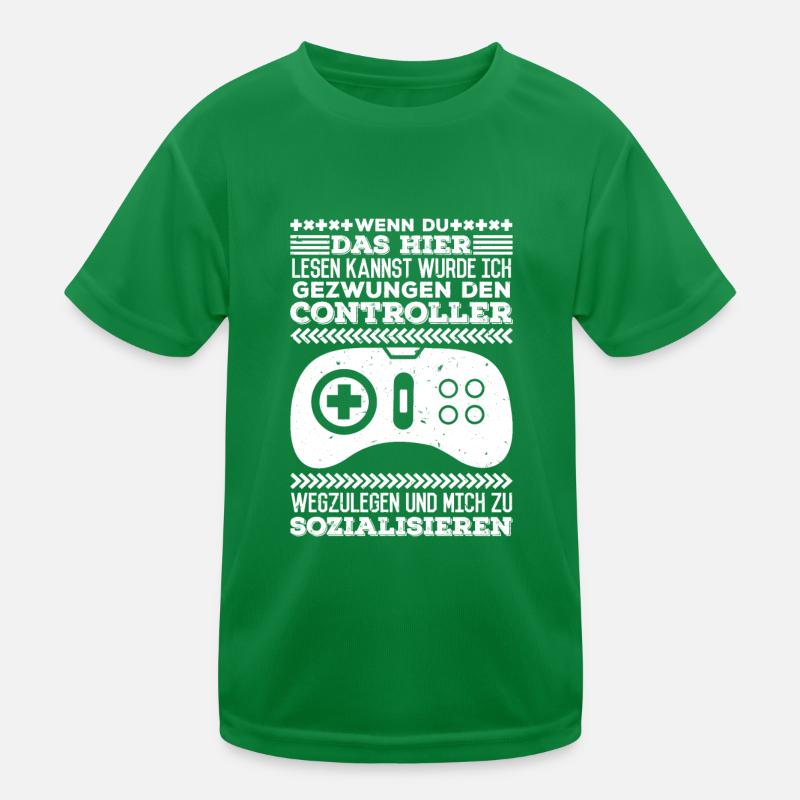 Video Spiel Controller Wenn du das Lesen Kannst Kinder Funktions-T-Shirt
