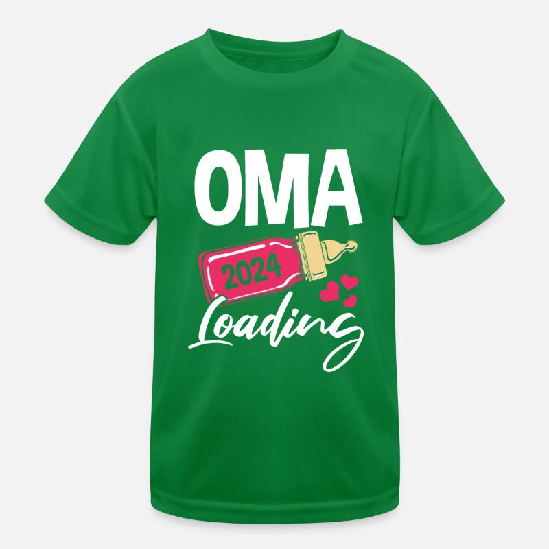 Werdende Oma 2024 Kinder Funktions-T-Shirt