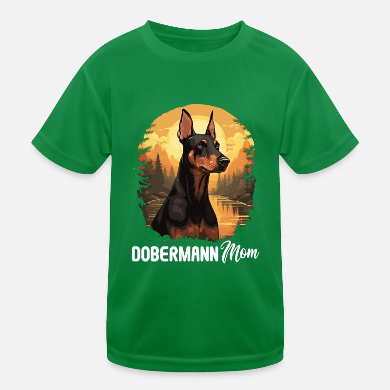 Chien Doberman T-shirt sport Enfant