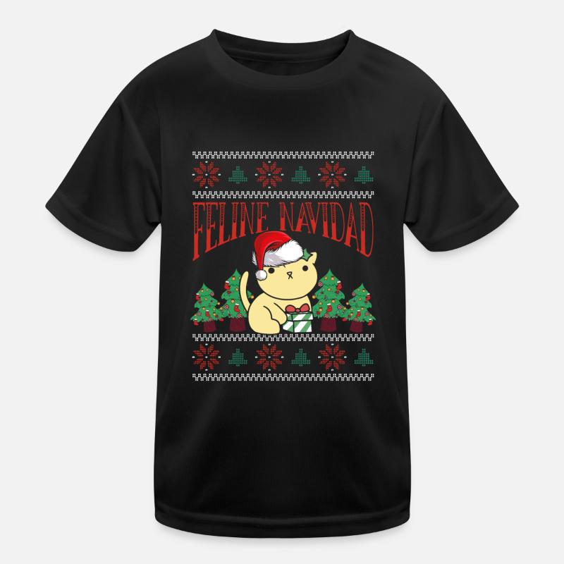 Chats navidad T-shirt sport Enfant