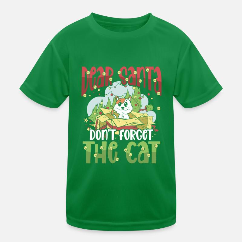 Weihnachtsmann, Vergiss Die Katze Nicht Kinder Funktions-T-Shirt