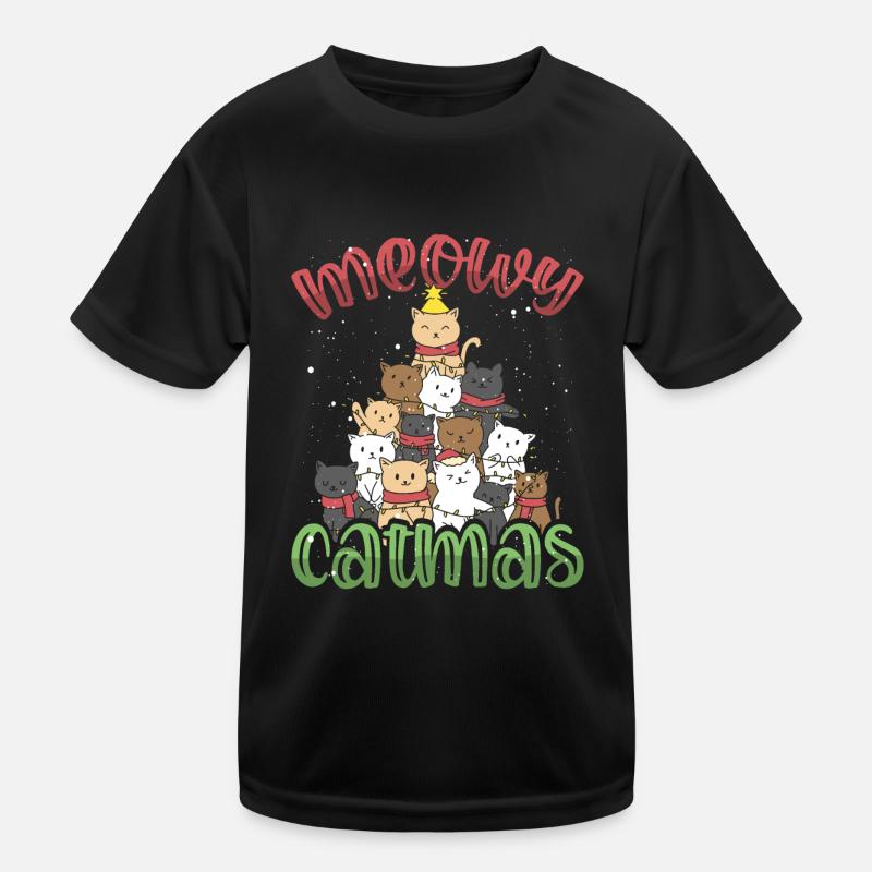 Weihnachtskratzbaum Mit Stern Kinder Funktions-T-Shirt